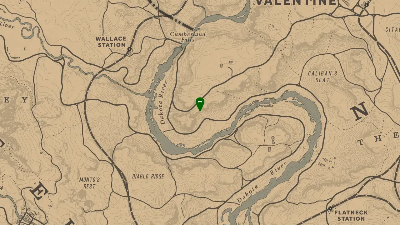 Dinosaur Bone #14, Heartlands Cliff Face Dinosaur Bone Location