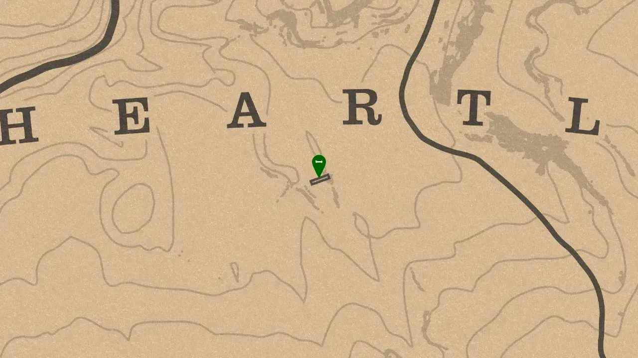 Dinosaur Bone #15, Heartlands Oil Fields Dinosaur Bone Location Zoomed