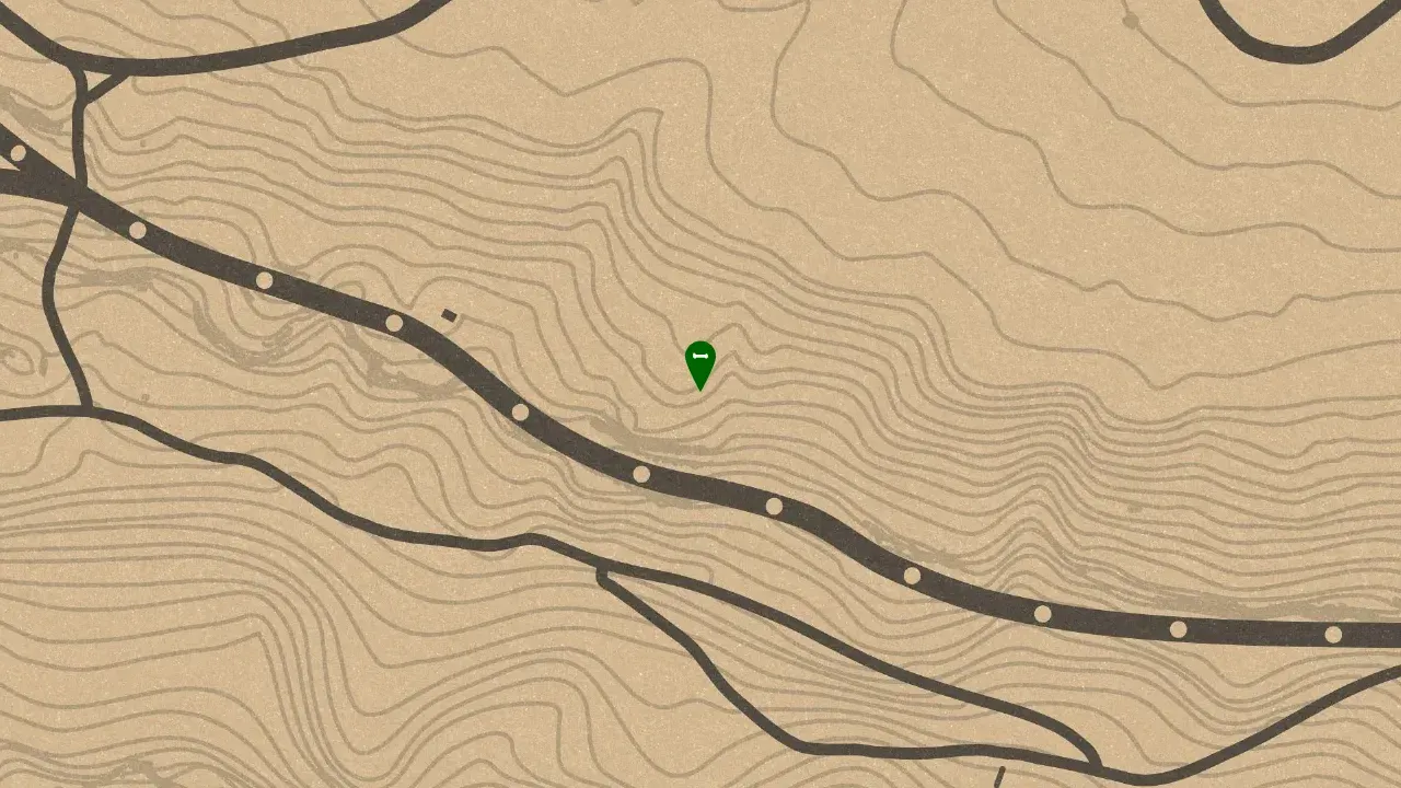Dinosaur Bone #19, Heartlands Grassy Hill Dinosaur Bone Location Zoomed