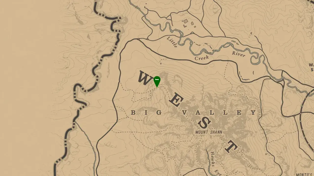 Dinosaur Bone #21, Big Valley Rocky Slope Dinosaur Bone Location