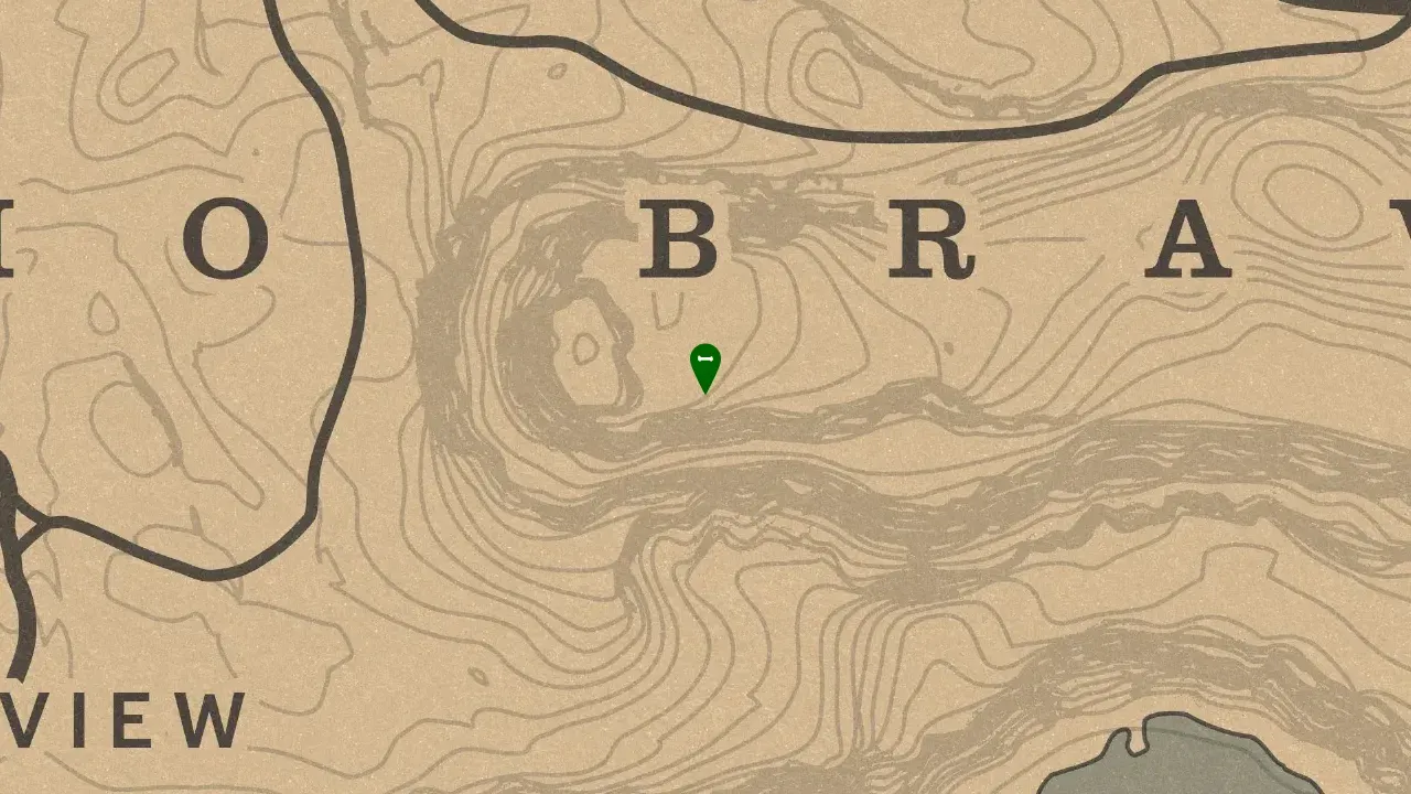 Dinosaur Bone #28, Rio Bravo San Luis River Dinosaur Bone Location Zoomed