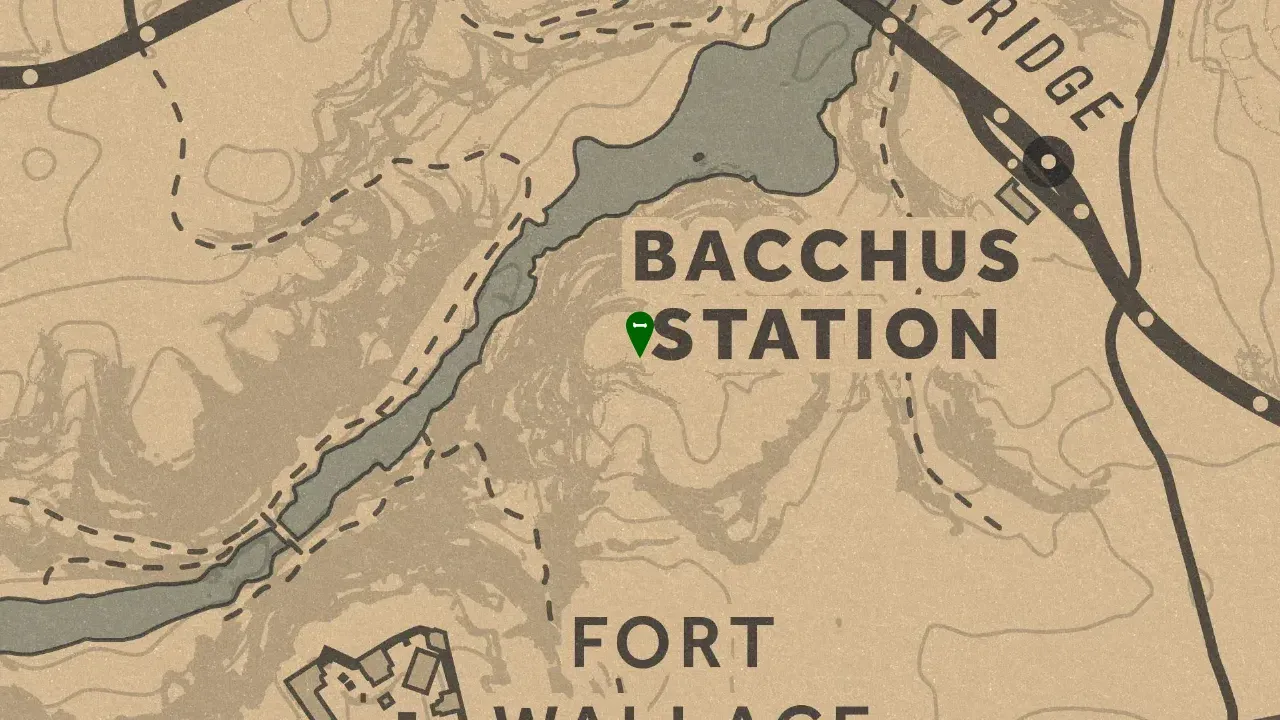 Dinosaur Bone #9, Cumberland Forest Bacchus Station Dinosaur Bone Location Zoomed