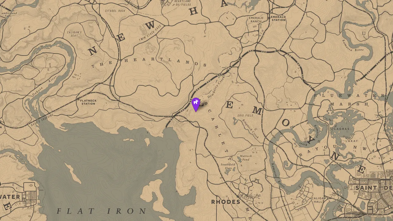 Red Dead Redemption 2 Legendary Coyote Map