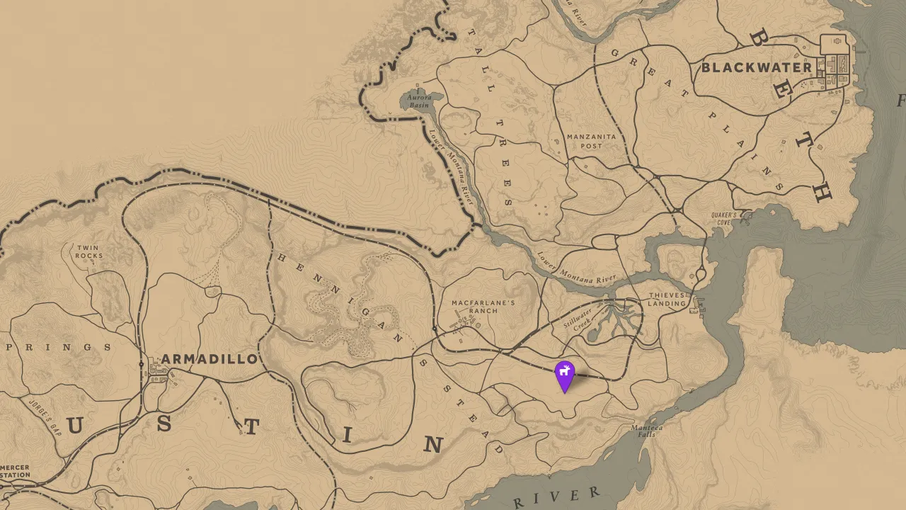 Red Dead Redemption 2 Legendary Tatanka Bison Map
