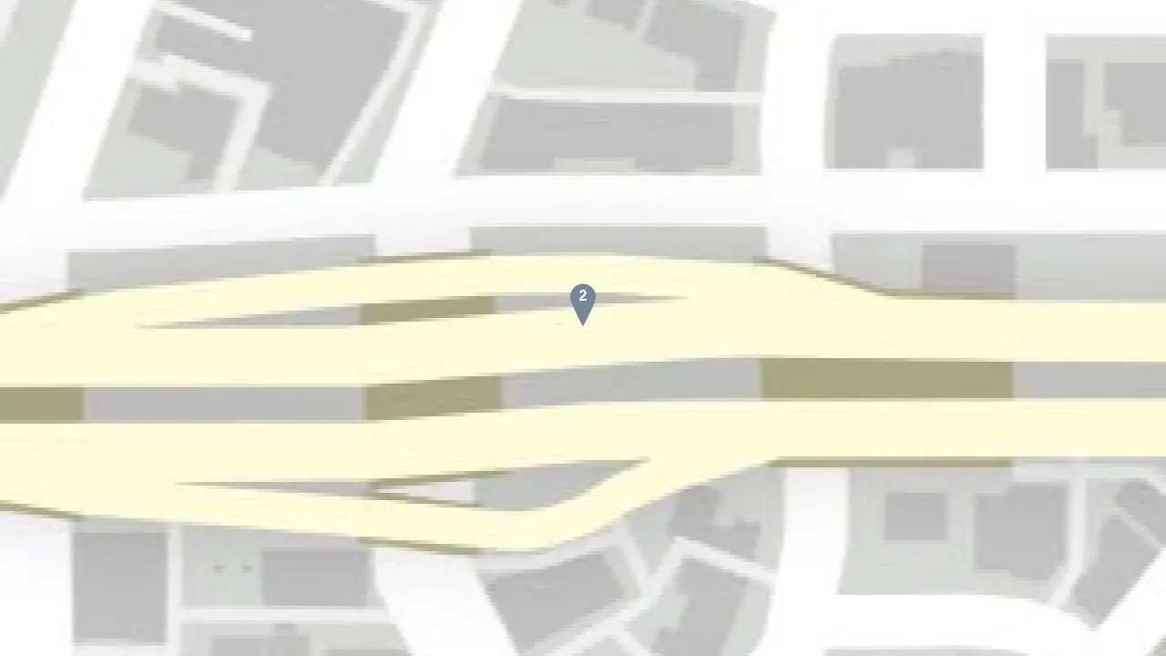 Close-up GTA Online map view of the ghost 2 pin under the freeway in Strawberry