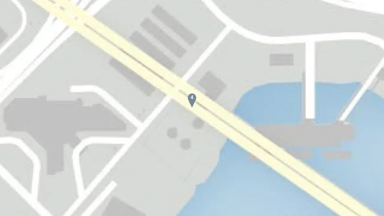 Close-up GTA Online map view of the ghost 4 pin on the Miriam Turner Overpass by the airport