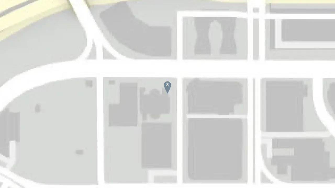 Close-up GTA Online map view of the ghost 8 pin at the Little Seoul church