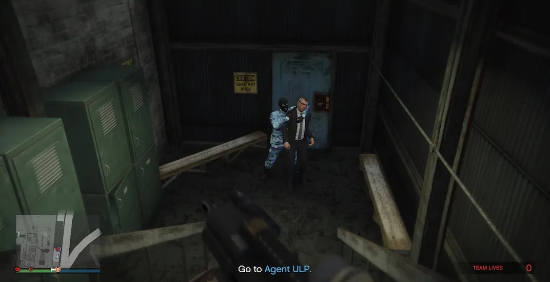 For the Grand Theft Auto V Online Doomsday Heist Act II Setup 2 mission you'll rescue Agent ULP.