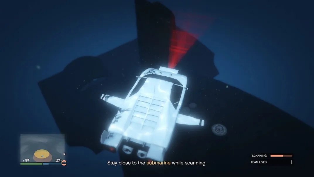 For the Grand Theft Auto V Online Doomsday Heist Act II Setup 4 mission you'll scan underwater vehicles.