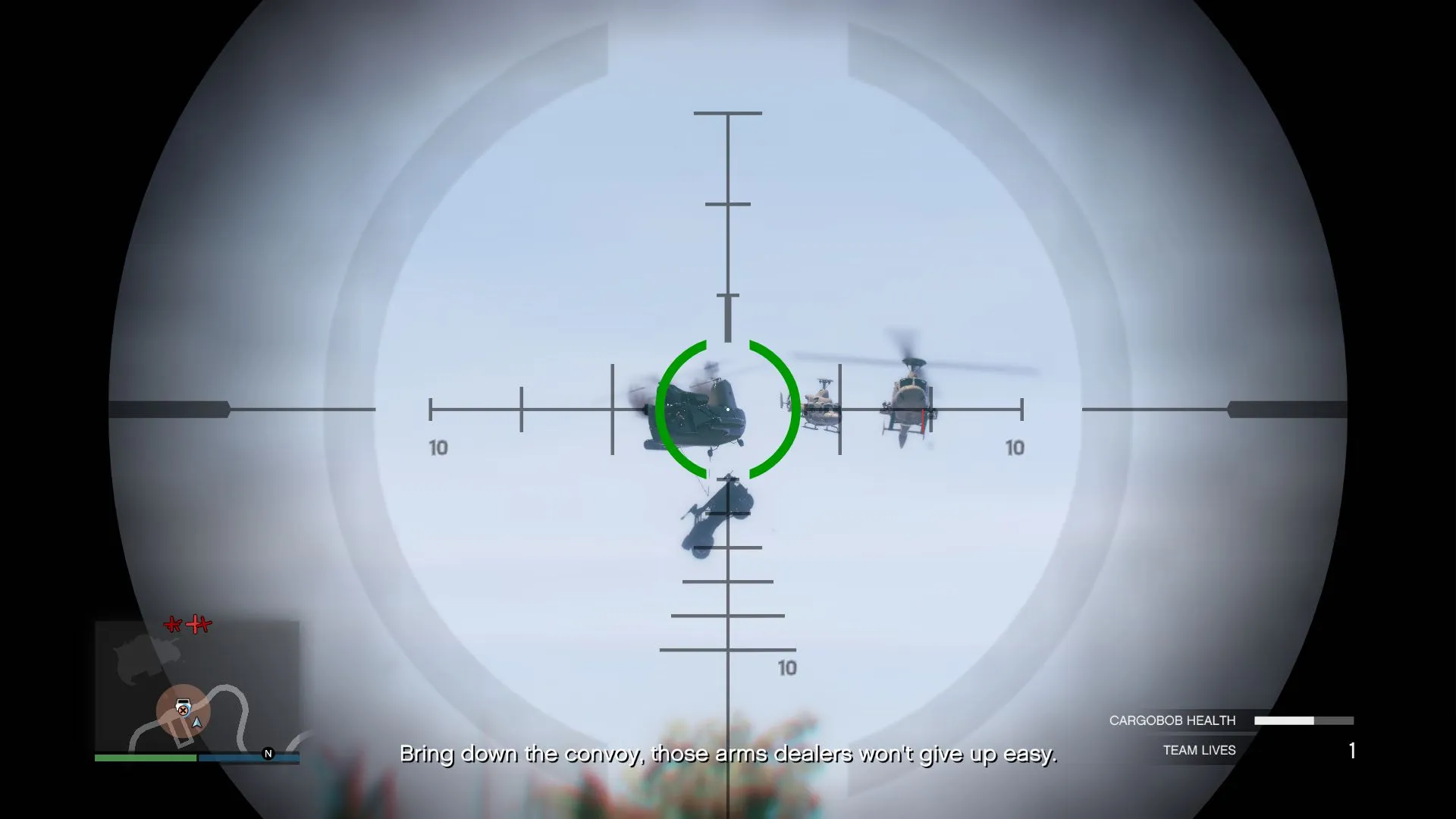 For the Grand Theft Auto V Online Doomsday Heist Act III Setup 3 mission you'll be taking out a Cargobob.