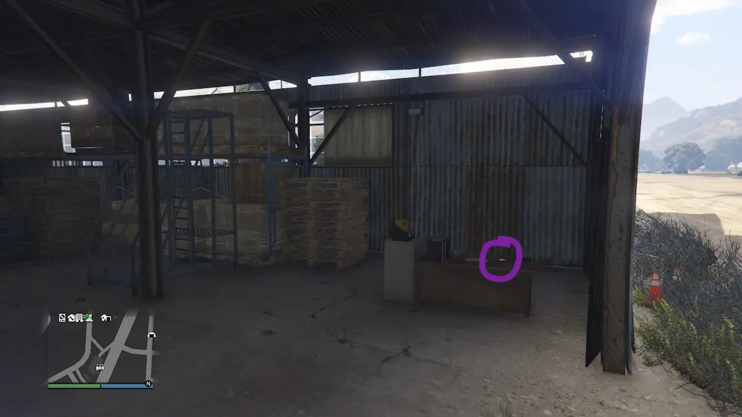 Location 51 of 54 playing card collectibles in Grand theft Auto V Online