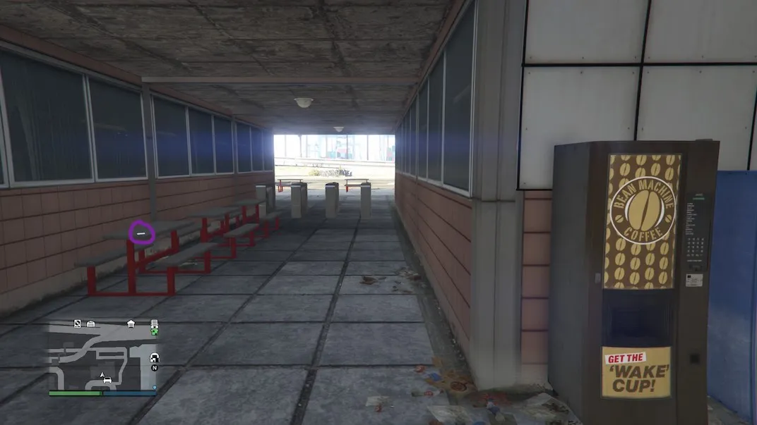 Find the first playing card in a covered walkway in the Terminal area