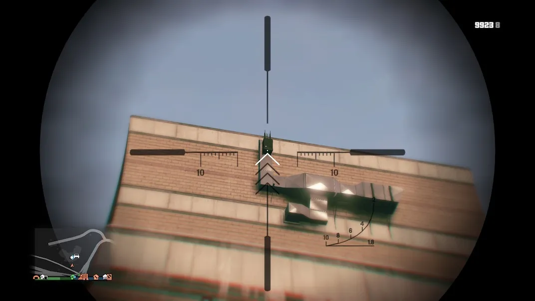 Easily accessible from the ground, this jammer is located on some piping on the outside of the building.