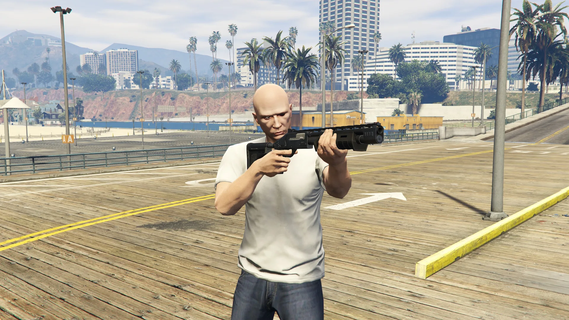 Pump Shotgun Mk II held by a GTA Online character