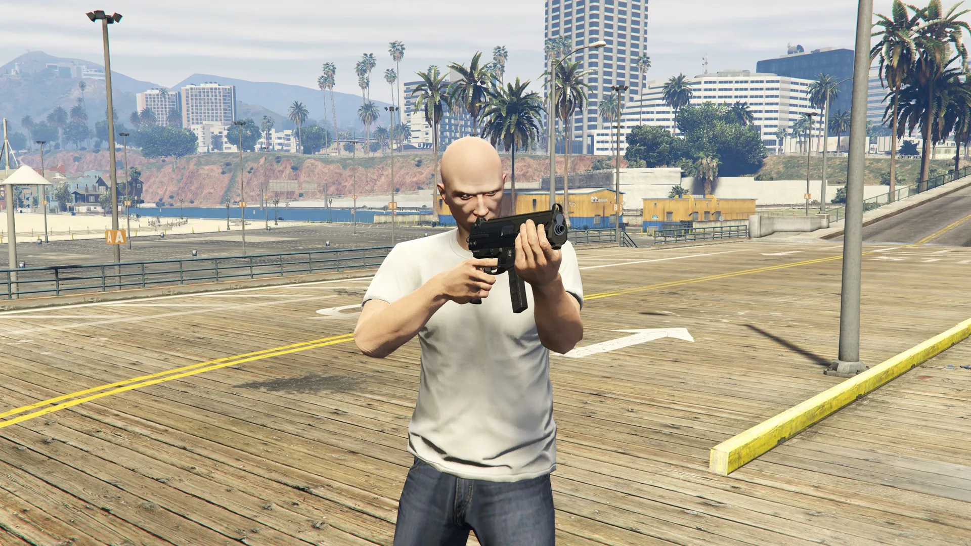 SMG Mk II held by a GTA Online character